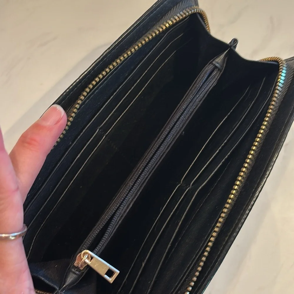A New Day Black Crocodile Embossed Wallet